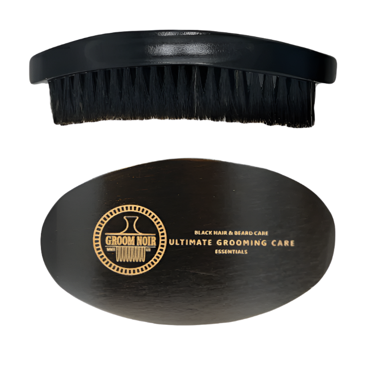 GroomNoir Medium Palm Wave 100% Boar Bristle Brush